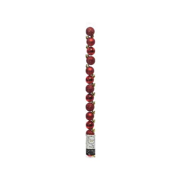 Tube Baubles-Red x14