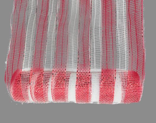 Deco Mesh-Red/White