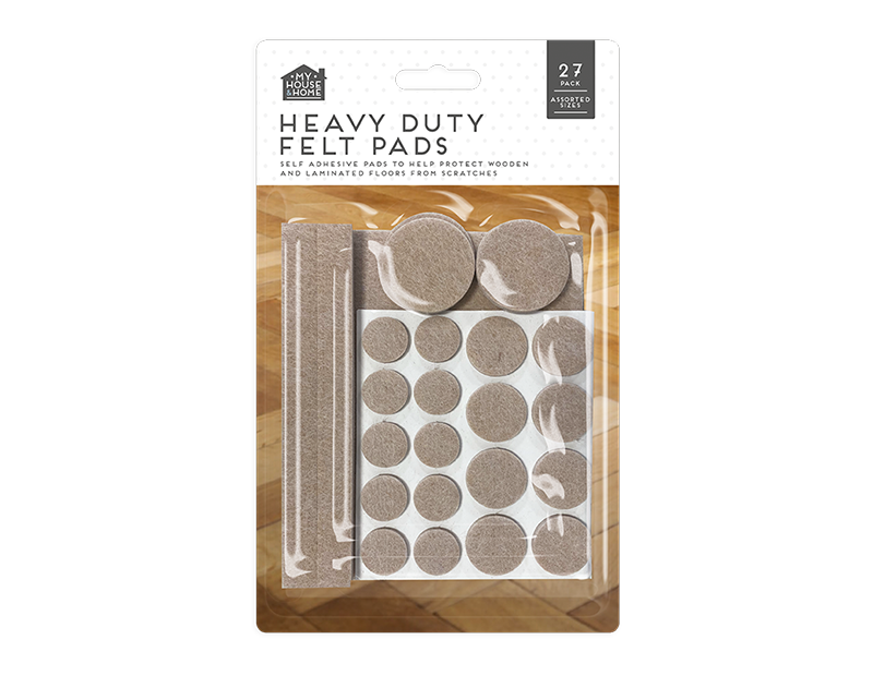 Heavy Duty Felt Pads – 1-1/4" Round, Brown/Beige, 200-Pack – Furniture Floor Protectors