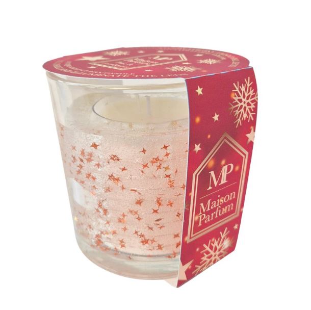 Gel Candle - Red Glitter