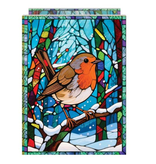 Stained Glass Robin